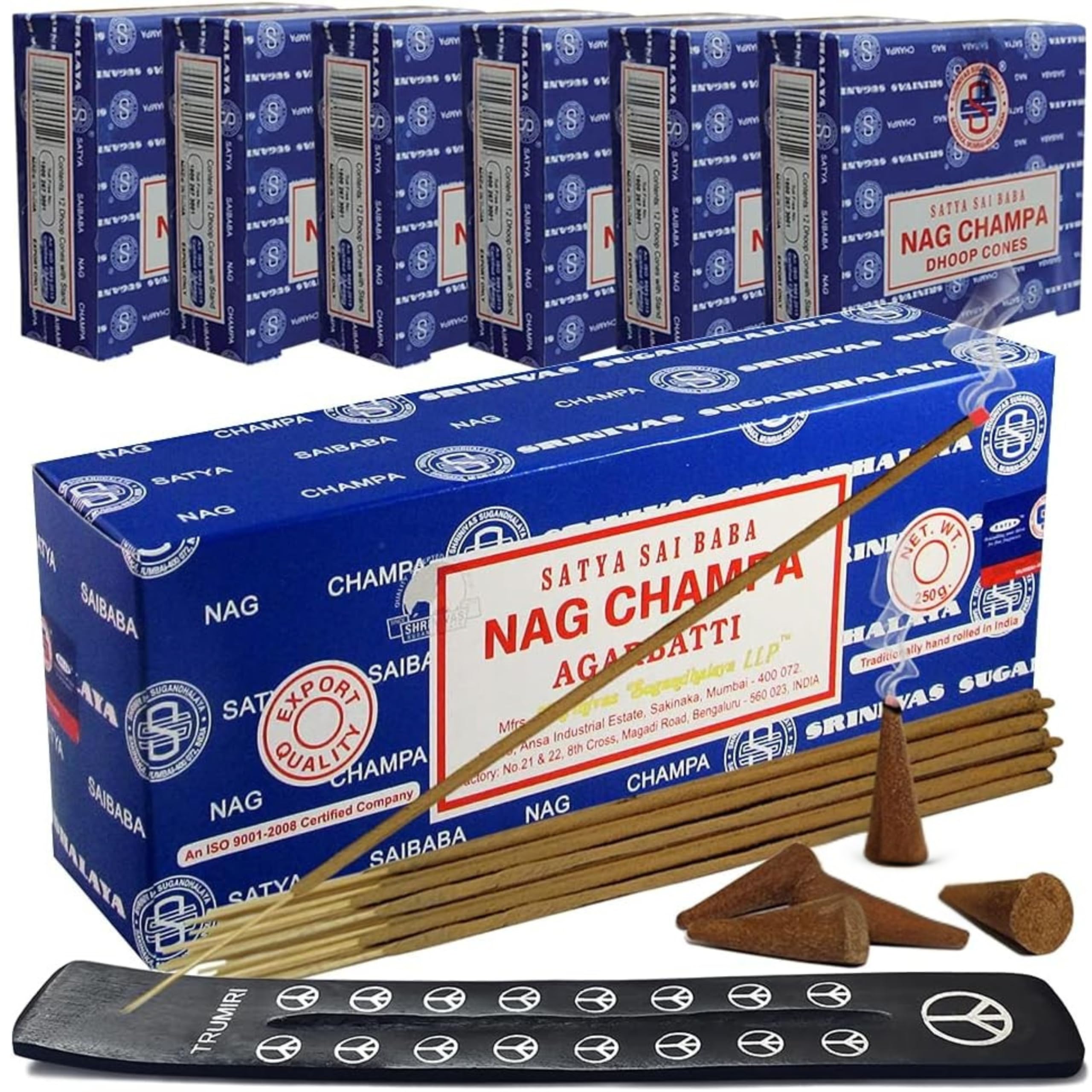 Amazon.com: Nag Champa Incense Sticks 250g and Cones Variety Pack
